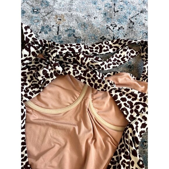 NWT J.Crew Underwire Cup One-Piece Swimsuit Leopard Print 16 - Picture 6 of 11